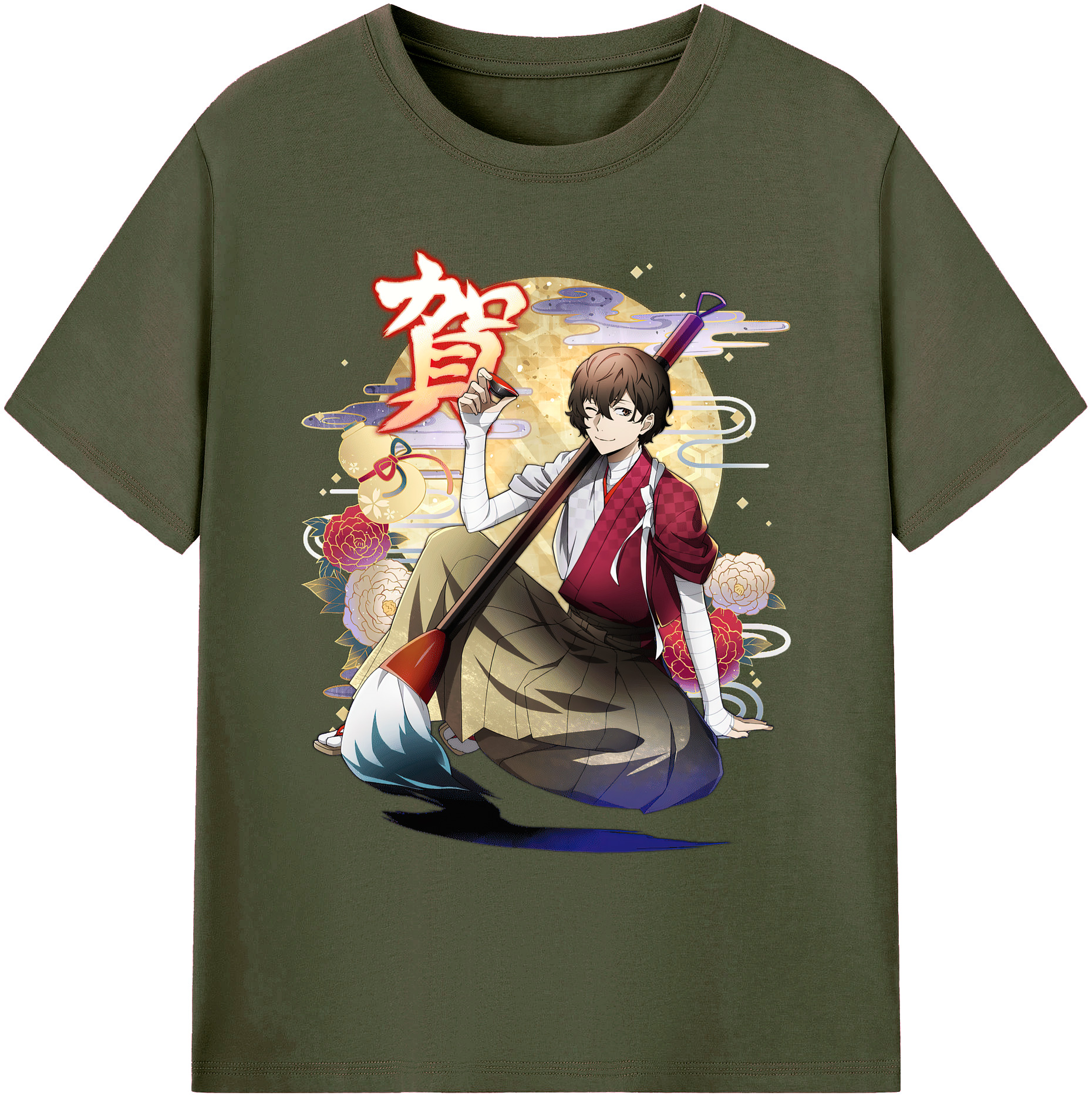 （画像用） 文豪ストレイドッグス Bungo Stray Dogs 綿100％ メンズ半袖Tシャツ｜肌触りやわらか＆通気性